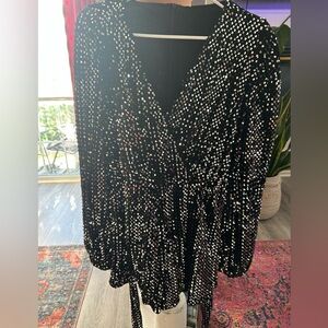 Beautiful velour  sequin romper